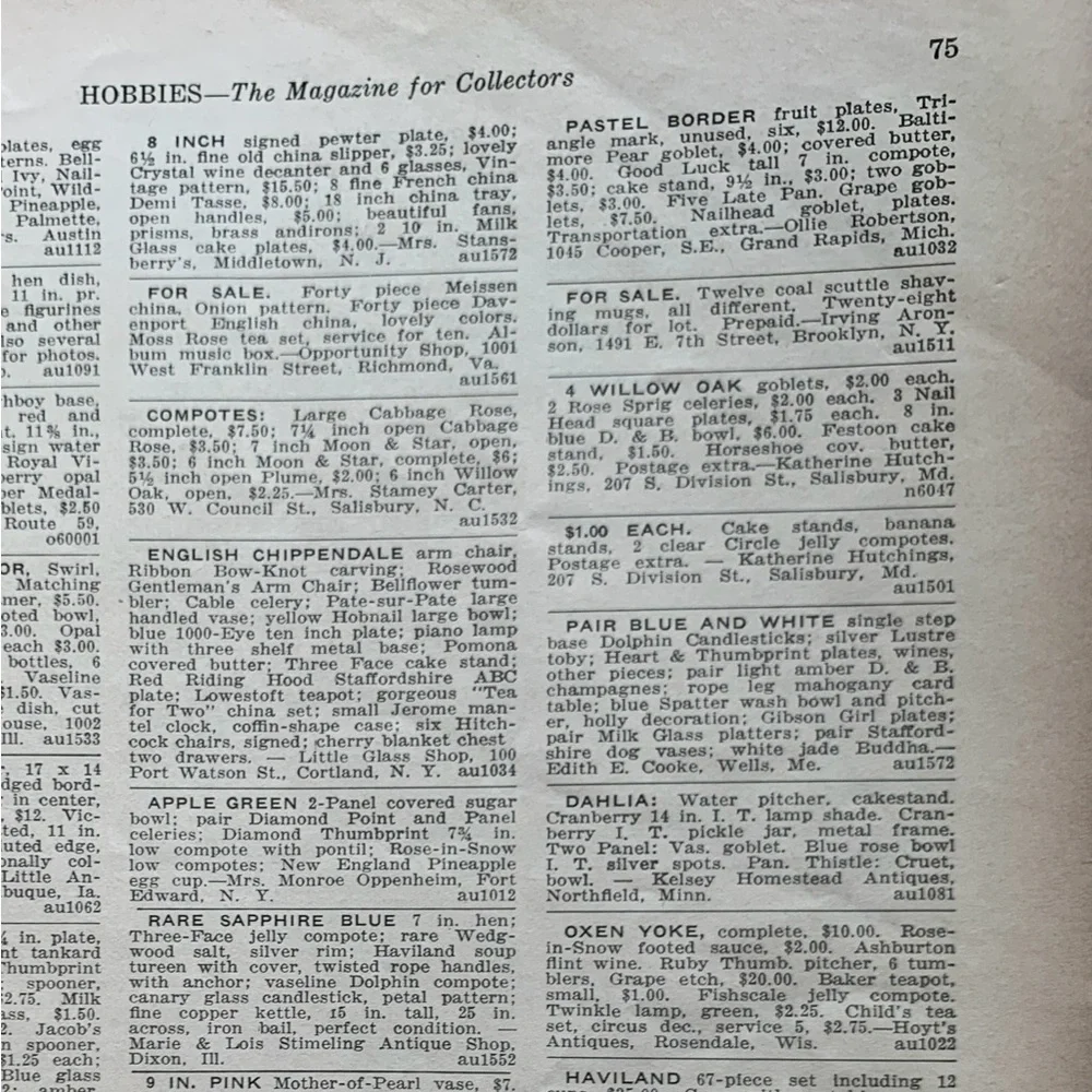 ! Vintage 2 HOBBIES magazines. Nov 1941 & Aug 1942 “The Magazine-for-Collectors” - Picture 14 of 16